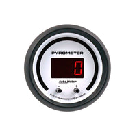 Thumbnail for Autometer 52.4mm White Two Channel 0-2000 Degree Pyrometer (EGT) Phantom Elite Digital Gauge