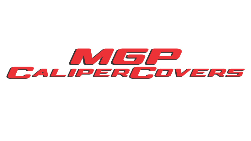 MGP 4 Caliper Covers Engraved Front & Rear Oval Logo/Ford Red Finish Silver Char 2014 Ford F-150