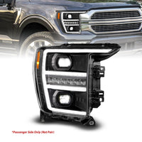 Thumbnail for Anzo 21-23 Ford F150 LED Projector Headlight w/Switchback+Sequential - Black (Passenger Side Only)