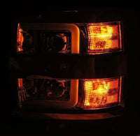 Thumbnail for AlphaRex 15-19 Chevy Silverado 2500/3500 LUXX-Series Proj. Headlights Chrome w/Actv SeqSig & DRL