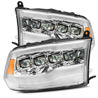 Thumbnail for AlphaRex 09-18 Dodge Ram 1500HD NOVA LED Projector Headlights Plank Style Design Chrome w/DRL