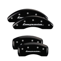 Thumbnail for MGP 4 Caliper Covers Engraved Front & Rear Impala Black finish silver ch