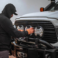 Thumbnail for KC HiLiTES SlimLite 8in. LED Light Shield (Shield Only) - Clear