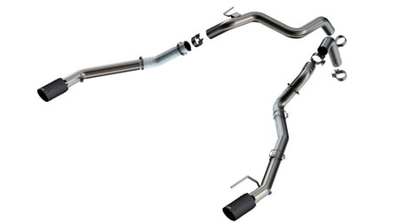 Borla 24-25 Ford Ranger Raptor 2.75in Tail Pipe Kit 4in Tip - Carbon Fiber Black Anodized