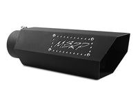 Thumbnail for MBRP Universal Hex Tip 4in Inlet 16in Length w/ Logo - Black Coated