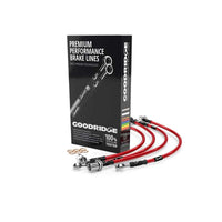 Thumbnail for Goodridge 15-18 Audi A3 (Excl Diesel/S3/TT) Stainless Steel Brake Lines - Red