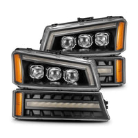 Thumbnail for AlphaRex 03-06 Chevy Silverado 1500/2500HD/3500HD/Avalanche Black NOVA LED Proj Headlights