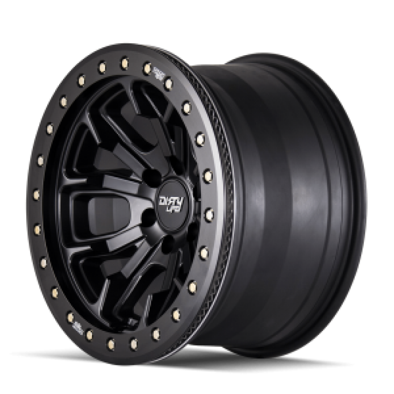 Dirty Life 9303 DT-1 17x9/8x165.1 BP/-12mm Offset/130.8mm Hub Matte Black Wheel - Beadlock