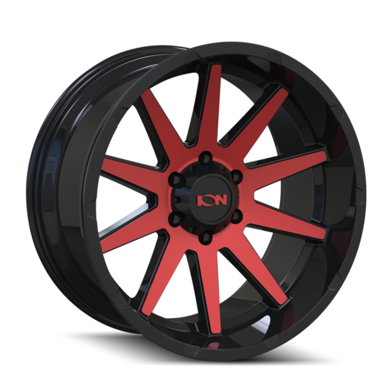 ION Type 143 20x9 / 8x170 BP / 18mm Offset / 125.2mm Hub Gloss Black/Red Machined Wheel