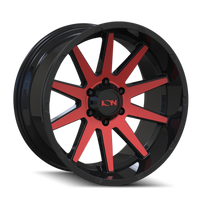 Thumbnail for ION Type 143 20x9 / 8x170 BP / 18mm Offset / 125.2mm Hub Gloss Black/Red Machined Wheel
