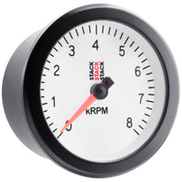 Thumbnail for Autometer Stack Sport 88mm 0-8K RPM Tachometer - White