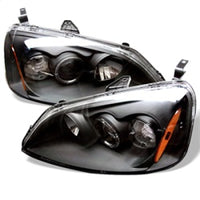 Thumbnail for Spyder Honda Civic 01-03 2/4DR Projector Headlights - LED Halo Amber Reflector Blk PRO-YD-HC01-AM-BK