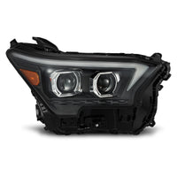 Thumbnail for AlphaRex 23-24 Toyota Tacoma LUXX-Series LED Proj Headlights Blk w/Actv Light & Seq. Sig + DRL