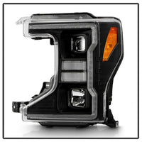 Thumbnail for Spyder Signature 20-22 Ford F250/F350 (Halogen) Proj. Headlights - Black (PRO-YD-FS20HALSI-SEQ-BK)