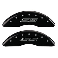 Thumbnail for MGP 4 Caliper Covers Engraved Front & Rear Gen 5/SS Black finish silver ch
