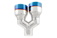 Thumbnail for MBRP Burnt End Tip 2.5 ID Dual 4 OD Out 9.55 length Single wall 304 Stainless Steel Pass Side