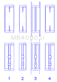 Thumbnail for King Engine Bearings Gmc 2.8L/3.4L V6 173Ci/207Ci (Size +0.50mm) Main Bearing Set