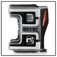 Thumbnail for Spyder Ford F-250/F-350/F450 Super Duty 17-18 Projector Headlights Black PRO-YD-FS17-SBSEQ-BK