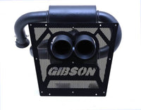 Thumbnail for Gibson 2024 Cam-Am Maverick R 4in. T304 Stainless Round Dual Wall Slash-Cut Tip - Black Ceramic