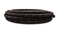 Thumbnail for Vibrant -12 AN Two-Tone Black/Red Nylon Braided Flex Hose (10 foot roll)