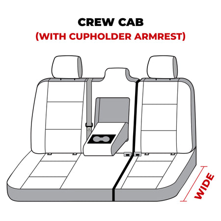 Covercraft 19-24 Dodge Ram 1500 Polycotton SeatSaver Custom Second Row Seat Covers - Charcoal