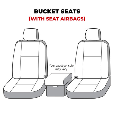 Covercraft 19-24 Dodge Ram Polycotton SeatSaver Custom Front Row Seat Covers - Charcoal