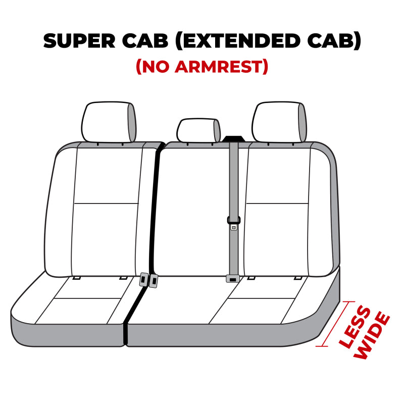 Covercraft 19-24 Ford F-250 Polycotton SeatSaver Custom Second Row Seat Covers - Grey