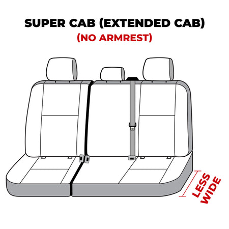 Covercraft 19-24 Ford F-250 Polycotton SeatSaver Custom Second Row Seat Covers - Grey