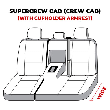 Covercraft 21-24 Ford F-150 Polycotton SeatSaver Custom Second Row Seat Covers - Charcoal