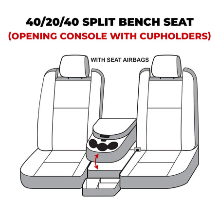 Covercraft 22-24 Dodge RAM 2500/3500 Polycotton SeatSaver Custom Front Row Seat Covers - Grey