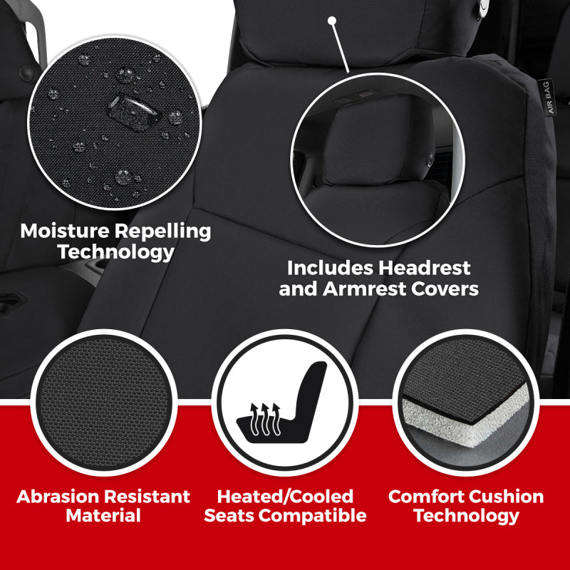 Covercraft 24-25 Ford F250-F550 Endura PrecisionFit Custom Front Row Seat Covers-Charcoal/Silver