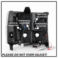 Thumbnail for Spyder 07-13 GMC Sierra 1500-3500 Ver 2 Proj Headlights - DRL LED - All Blk PRO-YD-GS07V2-LBDRL-BKV2