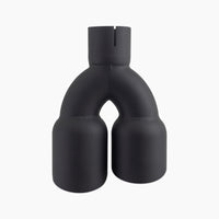 Thumbnail for Mishimoto Dual Offset Tips 2.5in Inlet 3in Outlet Slash Cut - Black