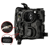 Thumbnail for AlphaRex 15-19 Chevy Silverado 2500/3500 LUXX-Series Proj. Headlights Blk w/Actv SeqSig & SBDRL