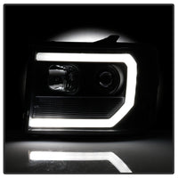 Thumbnail for Spyder 07-13 GMC Sierra 1500-3500 Ver 2 Proj Headlights - DRL LED - All Blk PRO-YD-GS07V2-LBDRL-BKV2