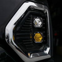 Thumbnail for Baja Designs 19+ GMC 1500 S1 Fog Pocket Mount Kit Clear Spot / Amber Wide Cornering