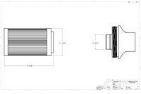 Thumbnail for Aeromotive In-Line Filter - (AN -10 Male) 10 Micron Fabric Element Bright Dip Black Finish