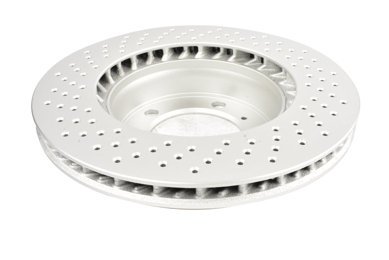 DBA 05-06 Porsche Boxster S (w/Iron Rotor) Coupe Front Right En-Shield OE Drilled Rotor