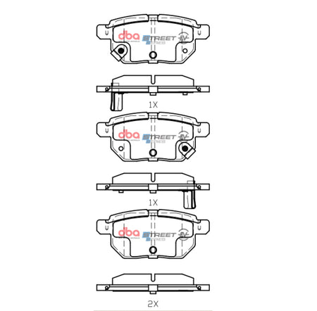DBA 09-10 Pontiac Vibe Base 2.4L Rear SSEV Street Series Brake Pads