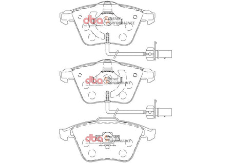 DBA 09-15 Audi TTS Quattro Front XP Performance Brake Pads