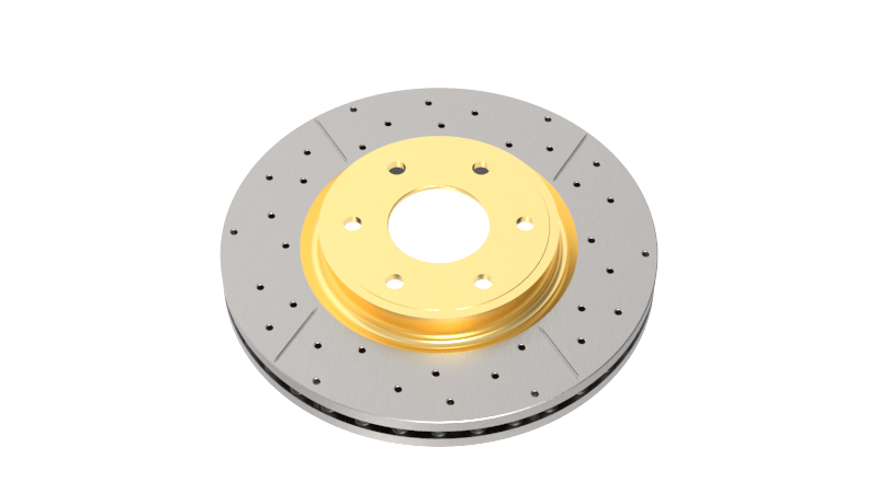 DBA 15-20 Ford Mustang GT (w/o Perf Pkg) Rear Street Series Drilled Rotor w/Black Hat