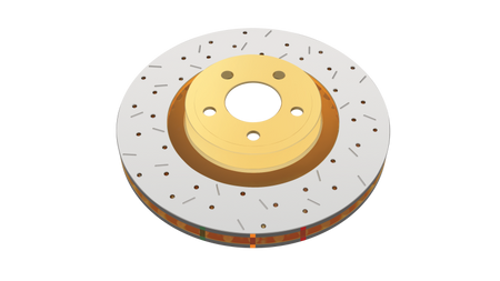 DBA 15-22 Ford Mustang GT (w/Perf Pkg/380mm Rotor) Front 4000 Series Drill & Slot Rotor w/Black Hat