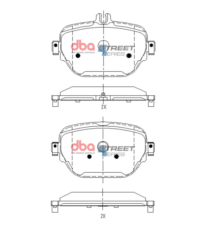 DBA 19-20 Mercedes-Benz AMG GT 53 (w/Iron Rotor) Rear Street Series Brake Pads