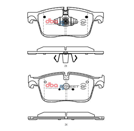 DBA 20-22 Jaguar F-Pace (w/350mm Front Rotor) Front SSEV Street Series Brake Pads