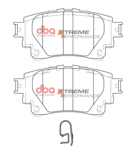 DBA 20-22 Toyota Corolla Hatchback Rear XP Performance Brake Pads