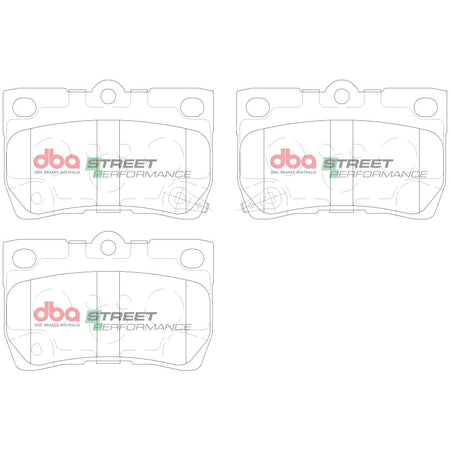 DBA 2006 Lexus GS300 Rear SP Performance Brake Pads