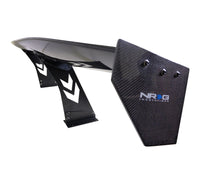 Thumbnail for NRG Carbon Fiber Spoiler - Universal (69in.) w/NRG Logo / Stand Cut Out / Large Side Plate