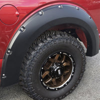 Thumbnail for Bushwacker 18-20 Ford F-150 (Excl Models w/Tech Pkg) Pocket Style Flares 4pc - Agate Black Met