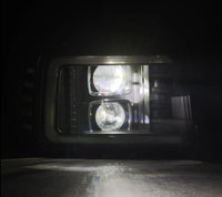 Thumbnail for AlphaRex 92-96 Ford F-Series/Bronco PRO-Series Proj Headlight Blk w/Seq. Sig & DRL