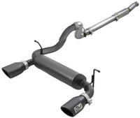 Thumbnail for aFe Rebel Series 409 Stainless Steel Cat-Back Exhaust 18-21 Jeep Wrangler JL 2.0L (t) - Black Tip